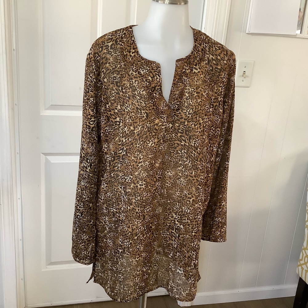 Want! Cheetah long sleeve shirt size Medium